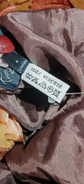 Vestido naranja devoré terciopelo Talla L