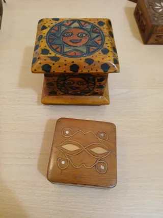 2 portagioielli vintage in legno