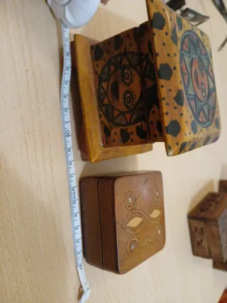 2 portagioielli vintage in legno