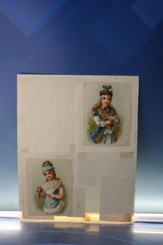 Cromos antiguos estilo victoriano 1900 - 1920.