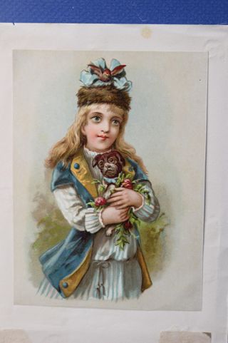 Cromos antiguos estilo victoriano 1900 - 1920.