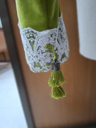 Corpiño fallera terciopelo verde