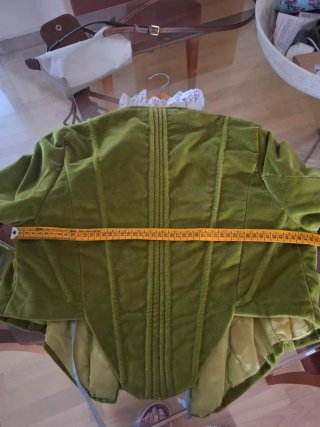 Corpiño fallera terciopelo verde