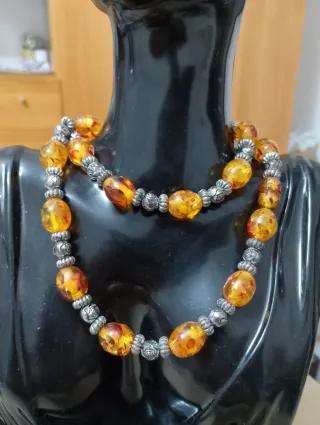 Collana vintage simil ambra