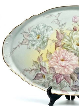 Grande Vassoio Limoges Dipinto a Mano
