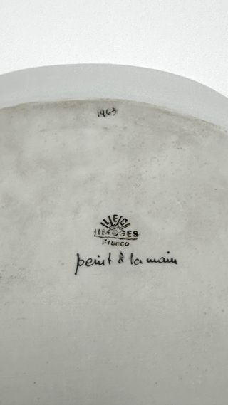 Grande Vassoio Limoges Dipinto a Mano