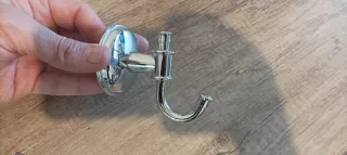 2 Ganchos de lavabo Ikea metal plateado