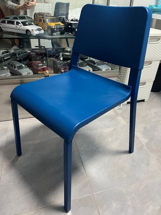 Silla Ikea Azul Plástico