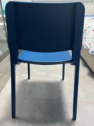 Silla Ikea Azul Plástico