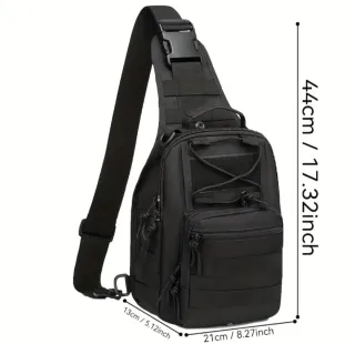 Bandolera Táctica Black-Camu 8L