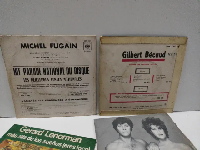 Lote 4 singles vinilo en francés