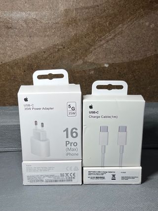 Lote Cargador y Cable USB-C Apple iPhone