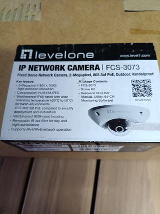 Camara IP Level One Mini Domo No WiFi 2 Megapixel PoE Exterior Antivandalica FCS-3073