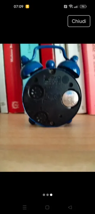 Piccola sveglia blu "BACI PERUGINA".