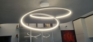 Lampadario LED Design Esclusivo Oro Bianco