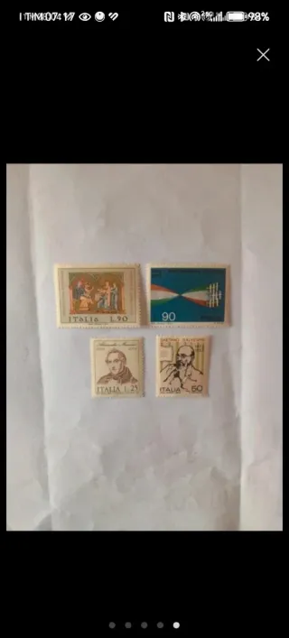 4 francobolli Italia 1971/73 nuovi