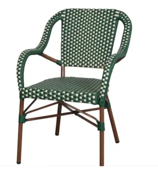 Silla ratán terraza con reposabrazos