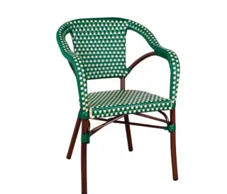 Silla ratán terraza con reposabrazos