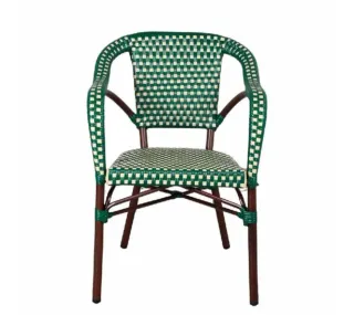 Silla ratán terraza con reposabrazos