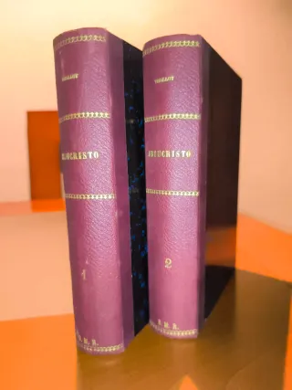 Libros antiguos (1889) Jesucristo 2 volúmenes.