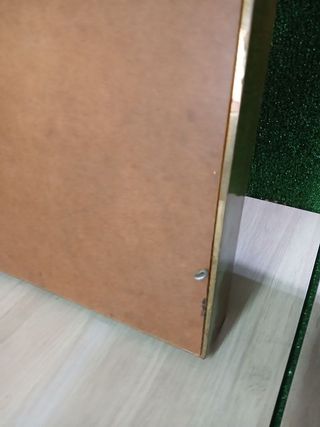 ESPEJO CON DOBLE MARCO DE MADERA Dorado