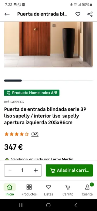 Puerta de entrada madera