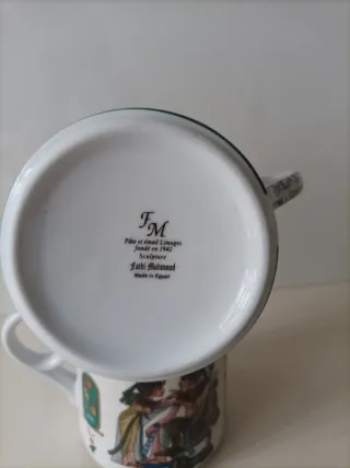 Tazas Limoges Egipto Porcelana