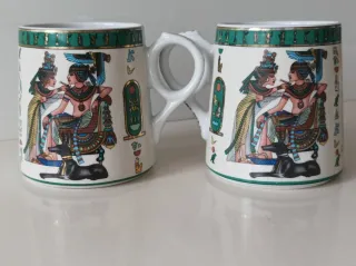 Tazas Limoges Egipto Porcelana