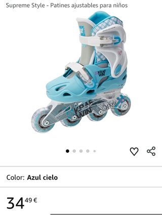 Krafwin Supreme Style - Patines Ajustables para niña, Color Amarillo