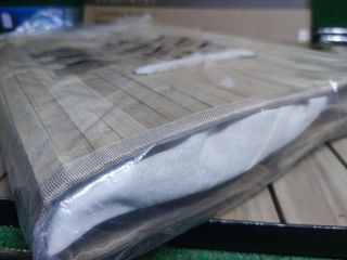 Cesta de ropa de bambú 100L SONGMICS 2 compartimentos Tapa Asas Bolsa extraíble