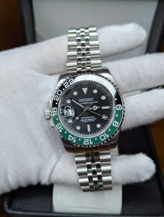 Reloj Seiko Mod GMT-Master II Sprite Verde Negro