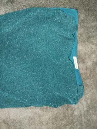 Vestido fiesta brillante verde/petróleo