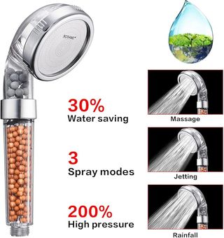 Soffione doccia 3 getti con filtro