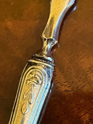 Tagliacarte antico metallo argentato epoca 1920