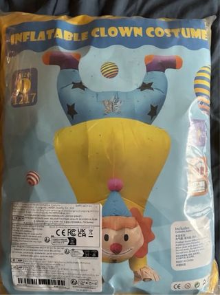 Disfraz inflable payaso carnaval