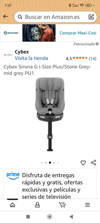 Silla coche Cybex Sirona 360°