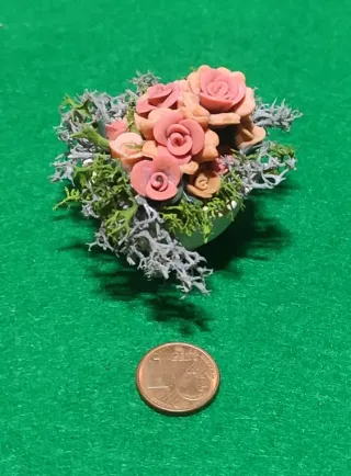 Miniatura Cesto di Fiori Ceramica