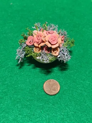 Miniatura Cesto di Fiori Ceramica