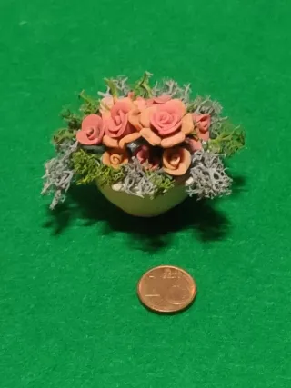 Miniatura Cesto di Fiori Ceramica