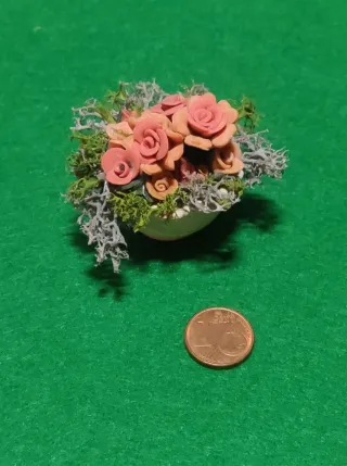 Miniatura Cesto di Fiori Ceramica