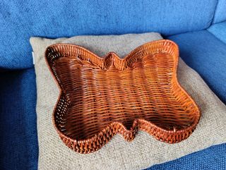 Cestino decorativo in Vimini a forma di farfalla