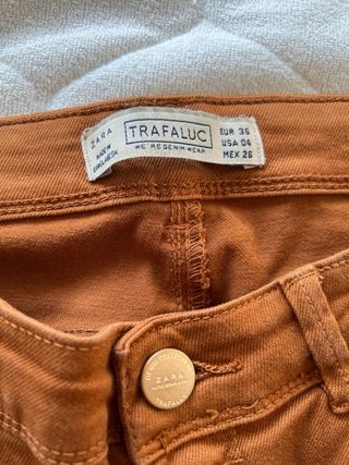 Pantalón Zara Naranja Talla 36
