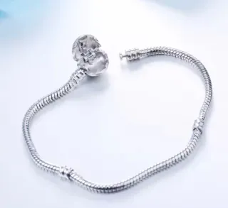 Pulsera Plata Corazón talla 18