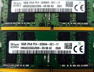 Memorias RAM SK Hynix DDR4 16GB SODIM 3200MHz