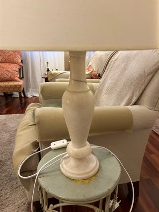 Pie de lámpara de mesa de mármol
