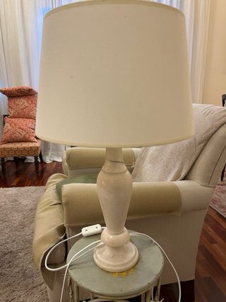 Pie de lámpara de mesa de mármol