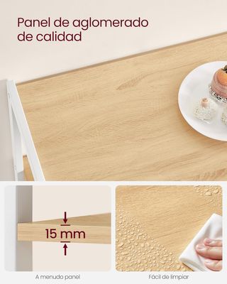 Estantería Cocina con Cestas y Ganchos 80cm VASAGLE KKS096W09