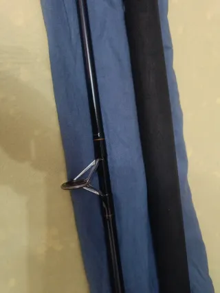 Caña de pescar, carrete y accesorios