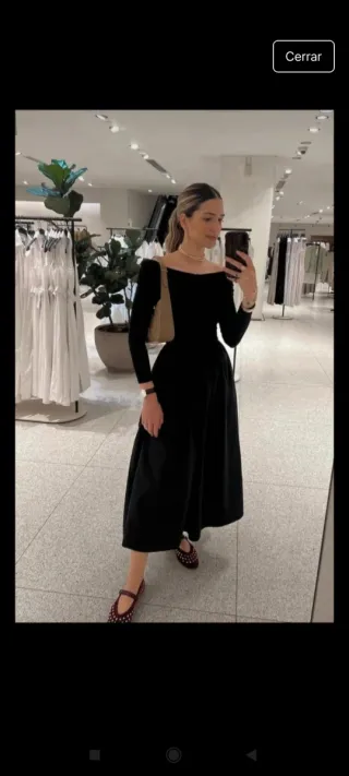Vestido Negro Mango Talla M Nuevo