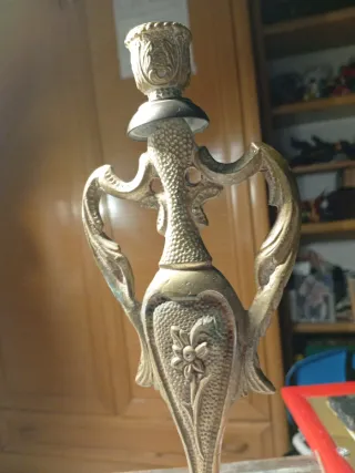 Candelabro de Bronce Vintage